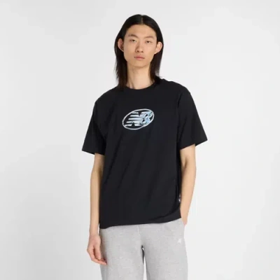 NEW BALANCE HERREN CHROME NB T-SHIRT IN SCHWARZ, BAUMWOLLE, GRÖSSE XS