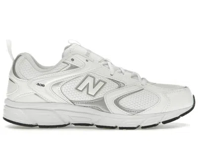 NEW BALANCE MEN'S NEW BALANCE 408 SNEAKERS IN WHITE/SILVER