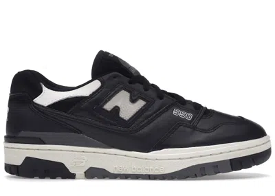 NEW BALANCE MEN'S NEW BALANCE 550 PANDA SNEAKERS IN BLACK/SEA SALT