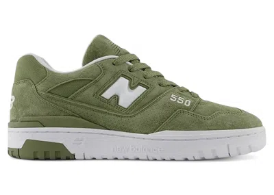 NEW BALANCE MEN'S NEW BALANCE 550 SNEAKERS IN DARK OLIVINE/WHITE