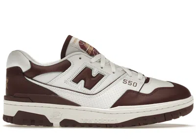 NEW BALANCE MEN'S NEW BALANCE 550 SNEAKERS IN WHITE/BURGUNDY