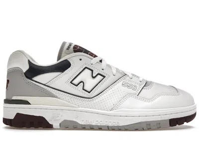 NEW BALANCE MEN'S NEW BALANCE 550 SNEAKERS IN WHITE/NATURAL INDIGO/BURGUNDY