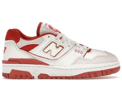 NEW BALANCE MEN'S NEW BALANCE 550 TERRACOTTA SNEAKERS IN WHITE/TERRACOTTA ORANGE