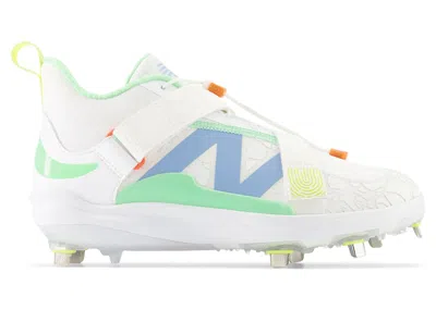 NEW BALANCE MEN'S NEW BALANCE FUELCELL LINDOR 2 SNEAKERS IN OPTIC WHITE/NEON DRAGONFLY/ELECTRIC JADE