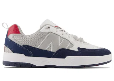 NEW BALANCE MEN'S NEW BALANCE NUMERIC 808 TIAGO LEMOS RED SNEAKERS IN WHITE/GREY/NAVY BLUE