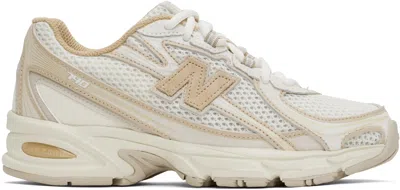 NEW BALANCE OFF-WHITE & BEIGE 740 SNEAKERS