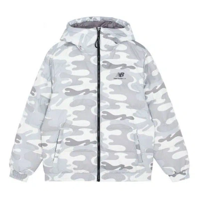 NEW BALANCE New Balance Sport Printed Logo Puffer Jacket 'White Camo'