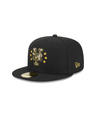 NEW ERA MEN'S BLACK NEW YORK METS 2024 ARMED FORCES DAY ON-FIELD 59FIFTY FITTED HAT