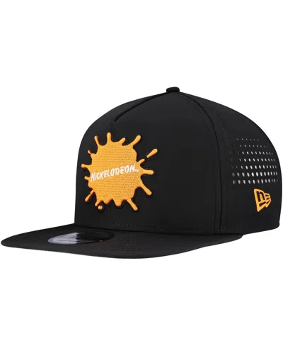 NEW ERA MEN'S BLACK NICKELODEON VENTED 9FIFTY SNAPBACK HAT