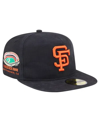 NEW ERA MEN'S BLACK SAN FRANCISCO GIANTS CHAMPIONSHIP SIDE FLAG A-FRAME 59FIFTY FITTED HAT