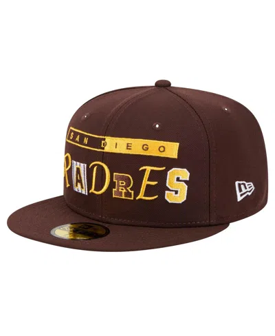 NEW ERA MEN'S BROWN SAN DIEGO PADRES RANSOM 59FIFTY FITTED HAT