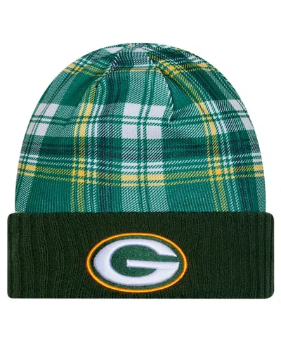 NEW ERA MEN'S GREEN GREEN BAY PACKERS SIDELINE STATEMENT CUFFED KNIT HAT
