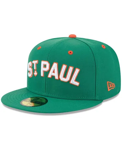 NEW ERA MEN'S GREEN ST. PAUL SAINTS THEME NIGHTS 59FIFTY FITTED HAT