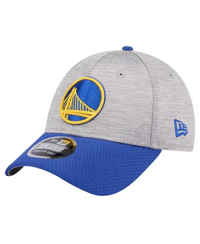 NEW ERA MEN'S HEATHER GRAY/ROYAL GOLDEN STATE WARRIORS ACTIVE DIGI-TECH TWO-TONE 9FORTY ADJUSTABLE HAT
