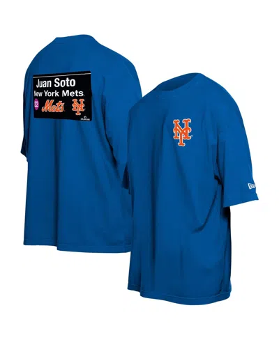 NEW ERA MEN'S JUAN SOTO BLUE NEW YORK METS SIGN PLAYER T-SHIRT