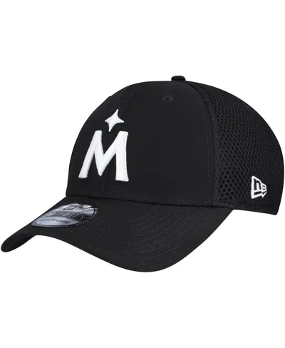 NEW ERA MEN'S MINNESOTA TWINS EVERGREEN BLACK WHITE NEO 39THIRTY FLEX HAT