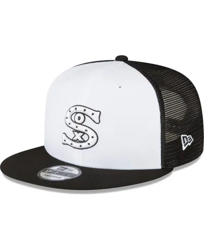 NEW ERA MEN'S NEW ERA BLACK AND WHITE CHICAGO WHITE SOX 2023 ON-FIELD BATTING PRACTICE 9FIFTY SNAPBACK HAT