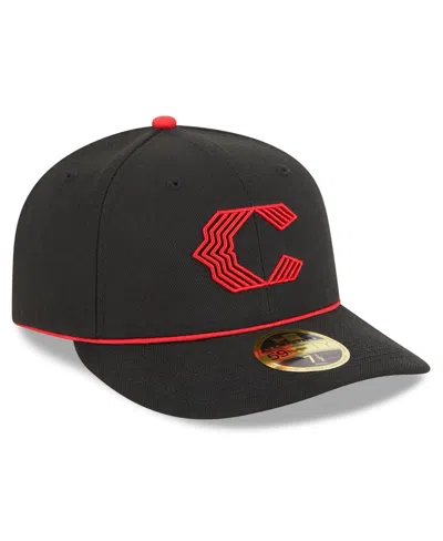 NEW ERA MEN'S NEW ERA BLACK CINCINNATI REDS 2023 CITY CONNECT LOW PROFILE 59FIFTY FITTED HAT