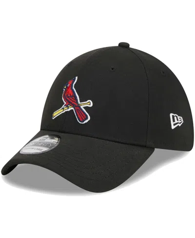 NEW ERA MEN'S NEW ERA BLACK ST. LOUIS CARDINALS LOGO 39THIRTY FLEX HAT