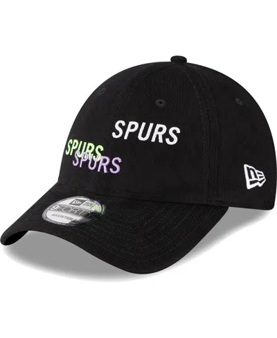 NEW ERA MEN'S NEW ERA BLACK TOTTENHAM HOTSPUR TRIPLE WORDMARK 9FORTY ADJUSTABLE HAT