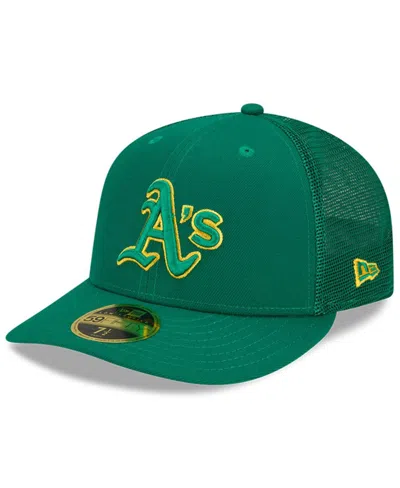 NEW ERA MEN'S NEW ERA GREEN OAKLAND ATHLETICS 2022 BATTING PRACTICE LOW PROFILE 59FIFTY FITTED HAT