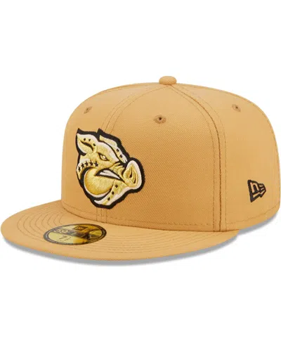 NEW ERA MEN'S NEW ERA NATURAL LEHIGH VALLEY IRONPIGS AUTHENTIC COLLECTION 59FIFTY FITTED HAT
