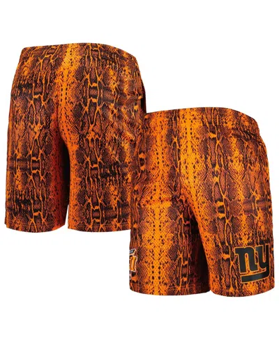 NEW ERA MEN'S NEW ERA ORANGE NEW YORK GIANTS SUMMER POP SHORTS