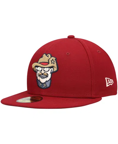 NEW ERA MEN'S NEW ERA RED FRISCO ROUGHRIDERS AUTHENTIC COLLECTION TEAM ALTERNATE 59FIFTY FITTED HAT