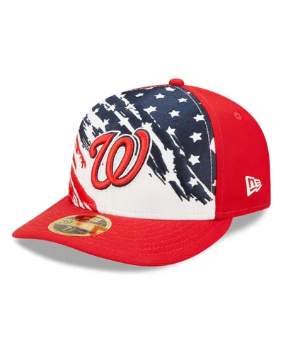 NEW ERA MEN'S NEW ERA RED WASHINGTON NATIONALS 2022 4TH OF JULY LOW PROFILE 59FIFTY FITTED HAT