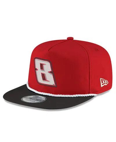 NEW ERA MEN'S NEW ERA SCARLET, BLACK KYLE BUSCH GOLFER SNAPBACK ADJUSTABLE HAT