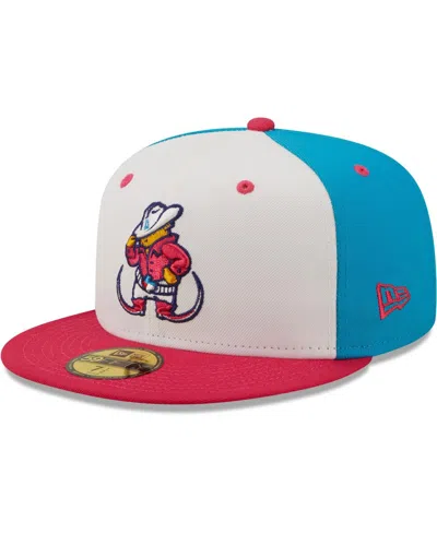 NEW ERA MEN'S NEW ERA WHITE, CORAL POINTY BOOTS DE AMARILLO COPA DE LA DIVERSION 59FIFTY FITTED HAT