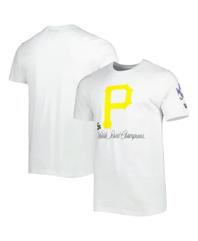 NEW ERA MEN'S NEW ERA WHITE PITTSBURGH PIRATES HISTORICAL CHAMPIONSHIP T-SHIRT