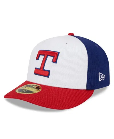 NEW ERA MEN'S NEW ERA WHITE TEXAS RANGERS 2024 BATTING PRACTICE LOW PROFILE 59FIFTY FITTED HAT
