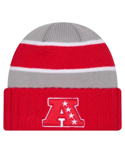 NEW ERA MEN'S RED AFC 2025 NFL PRO BOWL CUFFED KNIT HAT