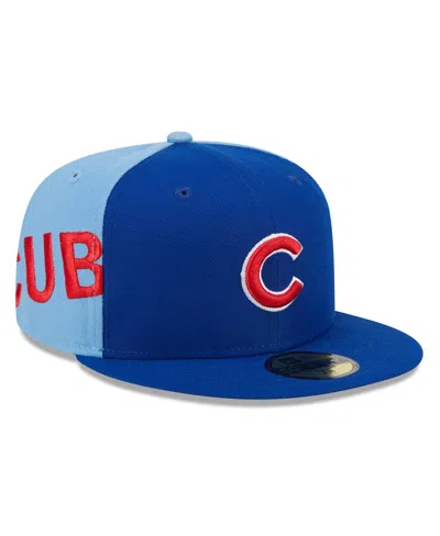 NEW ERA MEN'S ROYAL/LIGHT BLUE CHICAGO CUBS GAMEDAY SIDESWIPE 59FIFTY FITTED HAT