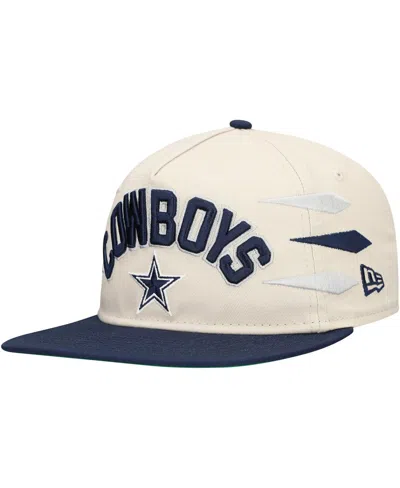NEW ERA MEN'S STONE/NAVY DALLAS COWBOYS ATHLETIC GOLFER ADJUSTABLE HAT