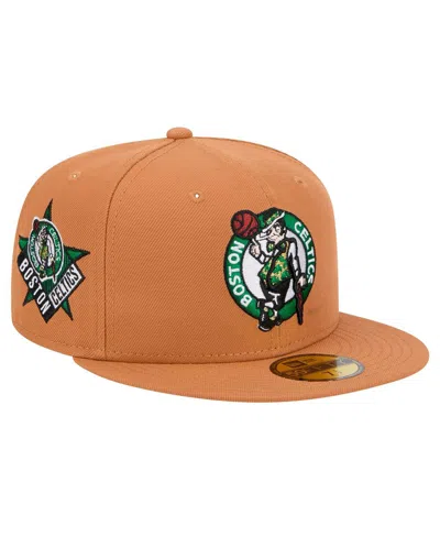 NEW ERA MEN'S TAN BOSTON CELTICS COLOR PACK 59FIFTY FITTED HAT