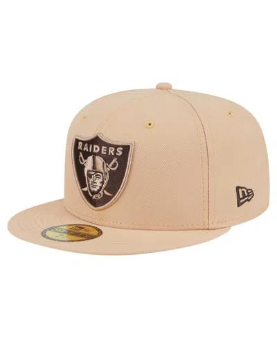 NEW ERA MEN'S TAN LAS VEGAS RAIDERS CANDIED PECAN 59FIFTY FITTED HAT