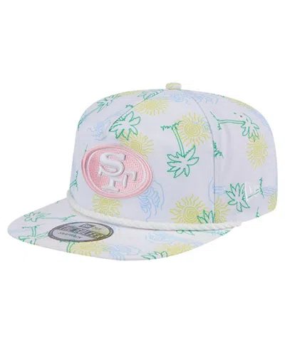 NEW ERA MEN'S WHITE SAN FRANCISCO 49ERS VACAY GOLFER SNAPBACK HAT