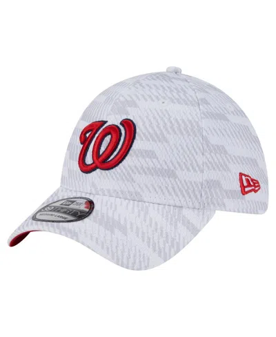 NEW ERA MEN'S WHITE WASHINGTON NATIONALS GRADED 39THIRTY STRETCH FIT HAT