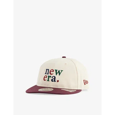 NEW ERA MENS LIGHT BEIGE 9FIFTY CONTRAST RETRO CROWN COTTON BASEBALL CAP L/XL