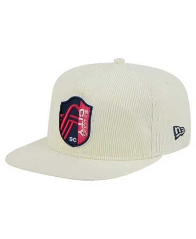NEW ERA MEN'SÂ CREAM ST. LOUIS CITY SC 2025 KICKOFF SNAPBACK GOLFER HAT