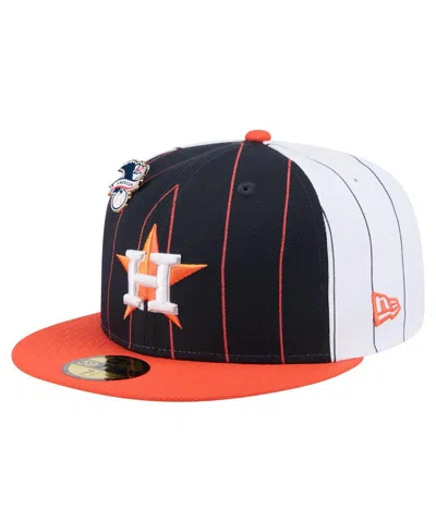 NEW ERA MEN'SÂ NAVY HOUSTON ASTROS PINSTRIPE 59FIFTY HAT