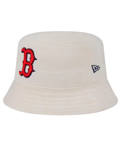 NEW ERA WOMEN'S WHITE BOSTON RED SOX CHROME COZY BUCKET HAT