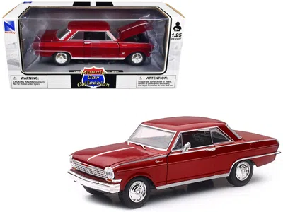 NEW RAY 1964 CHEVROLET NOVA SS BURGUNDY "MUSCLE CAR COLLECTION" 1/25 DIECAST MODEL CAR BY NEW RAY