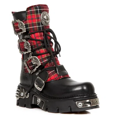 NEW ROCK NEWROCK M.391T S1 ROT & SCHWARZ STIEFEL - ROCK BOOTS - UNISEX