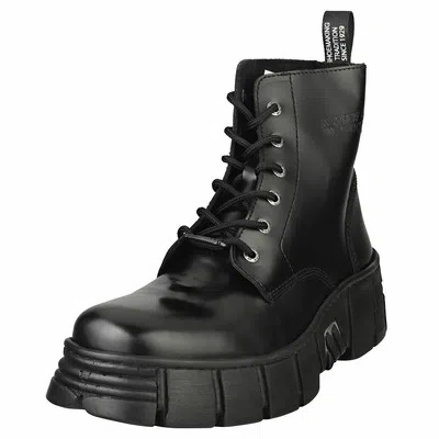 NEW ROCK ROCK ANKLE BOOT BLACK TOWER UNISEX BLACK STIEFEL PLATTFORM - 37 EU