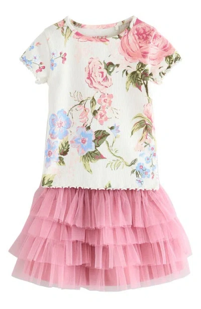 NEXT NEXT KIDS' FLORAL TOP & TUTU SKIRT SET
