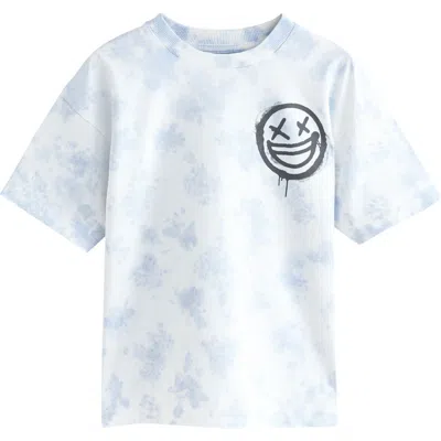 NEXT NEXT KIDS' SMILEY GRAFFITI TIE DYE COTTON GRAPHIC T-SHIRT