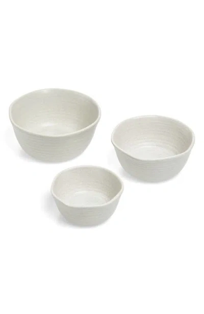 NEXT NEXT KYA SET OF 3 DIP & NIBBLE STONEWARE BOWLS